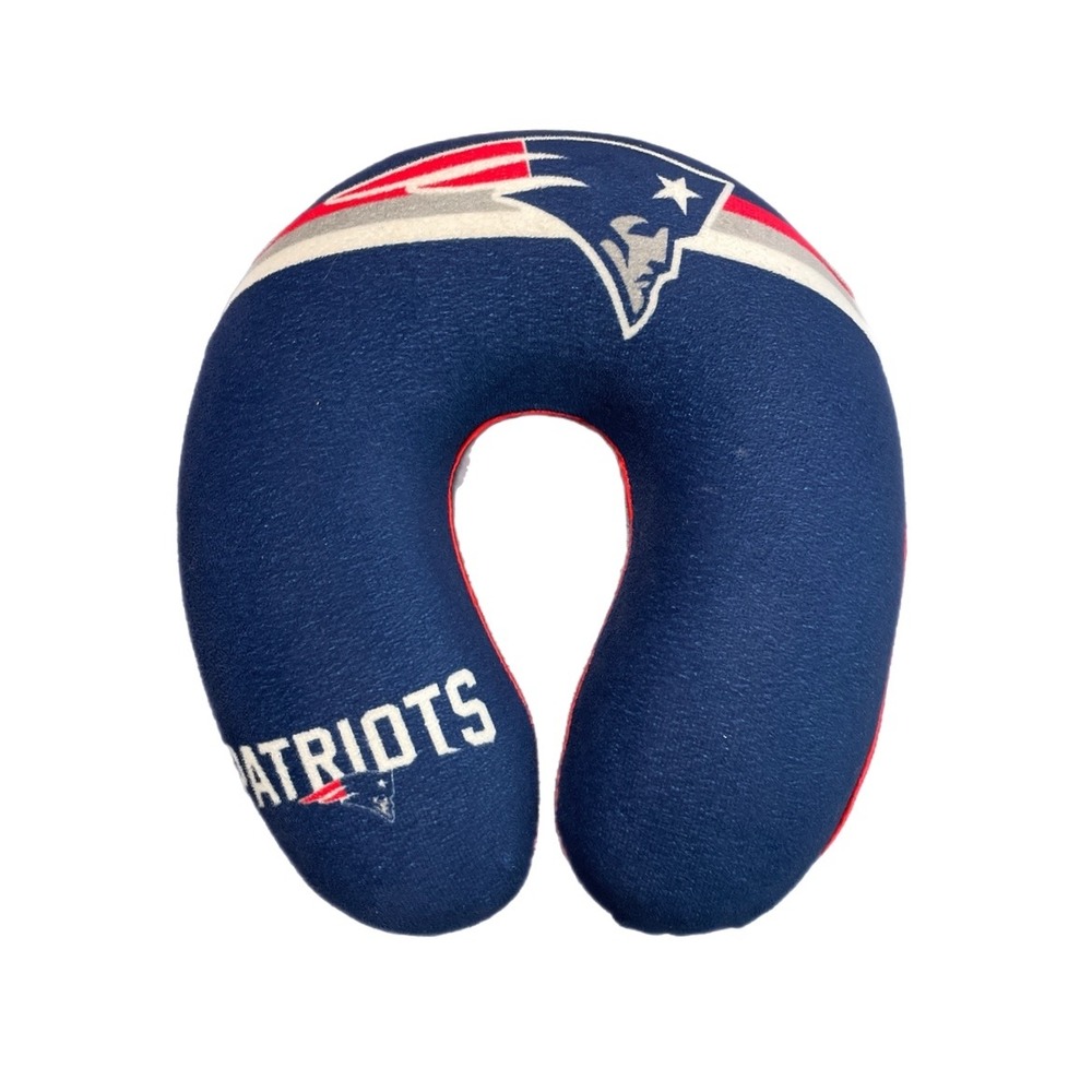 New‎ England Patriots Neck Pillow Travel Comfort Blue Red NFL